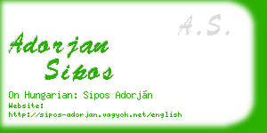 adorjan sipos business card